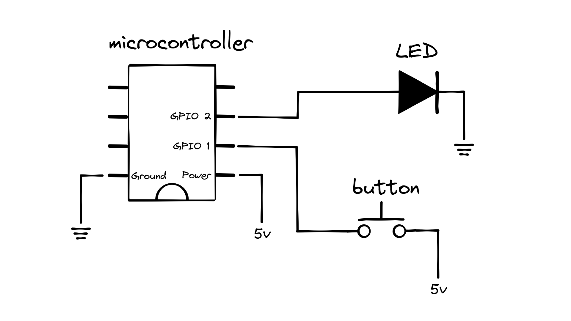 led circuit with button schematic